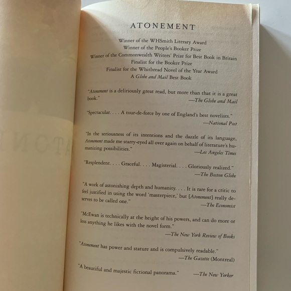 “Atonement” - a novel by Ian McEwan- VGUC - Picture 2 of 4